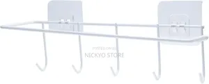 Wall-Mounted Kitchen Roll and Utensil Rack