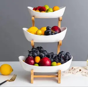 3 Tiers Ceramic Fruit Stand