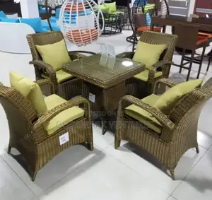 Exortic Rattan Set With 4 Chairs.