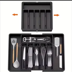 Storage Box, Adjustable Cutlery Rack,Plastic Drawer Storage