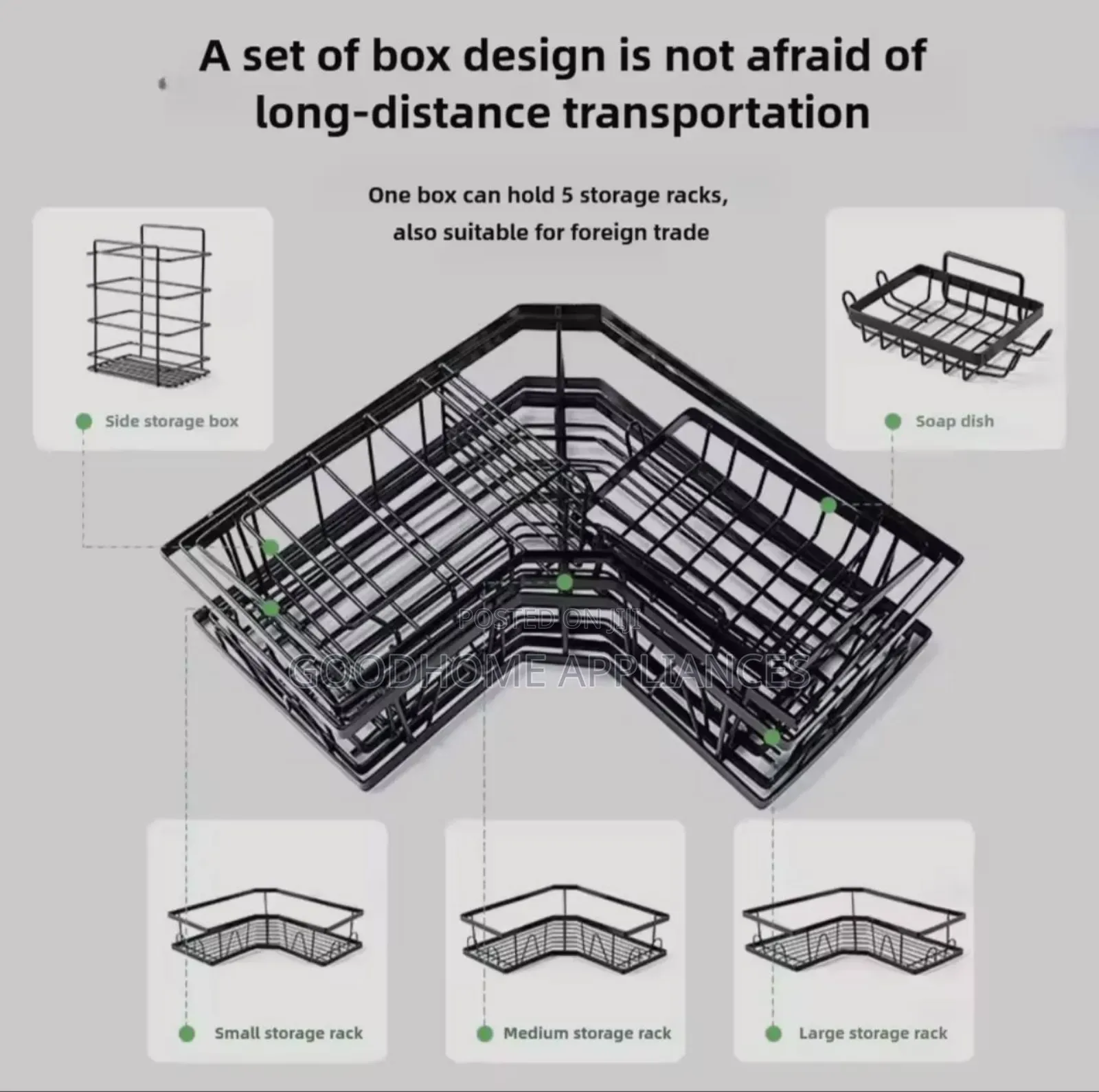 Bathroom Multifunctional Triangle 5 In 1 Shelf