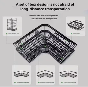 Bathroom Multifunctional Triangle 5 In 1 Shelf