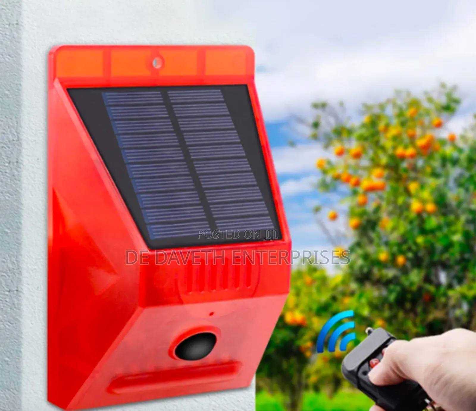 Motion Sensor Solar Alarm Lamp With Remote Control