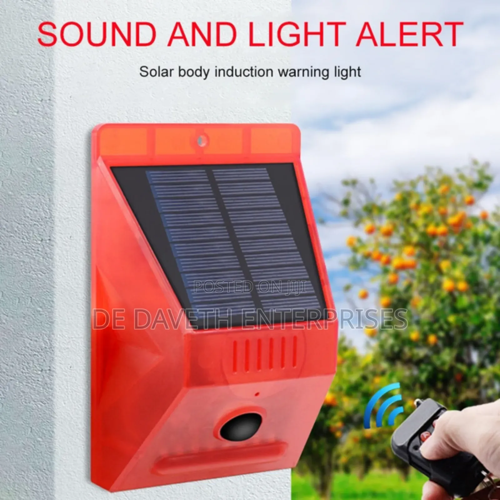 Motion Sensor Solar Alarm Lamp With Remote Control