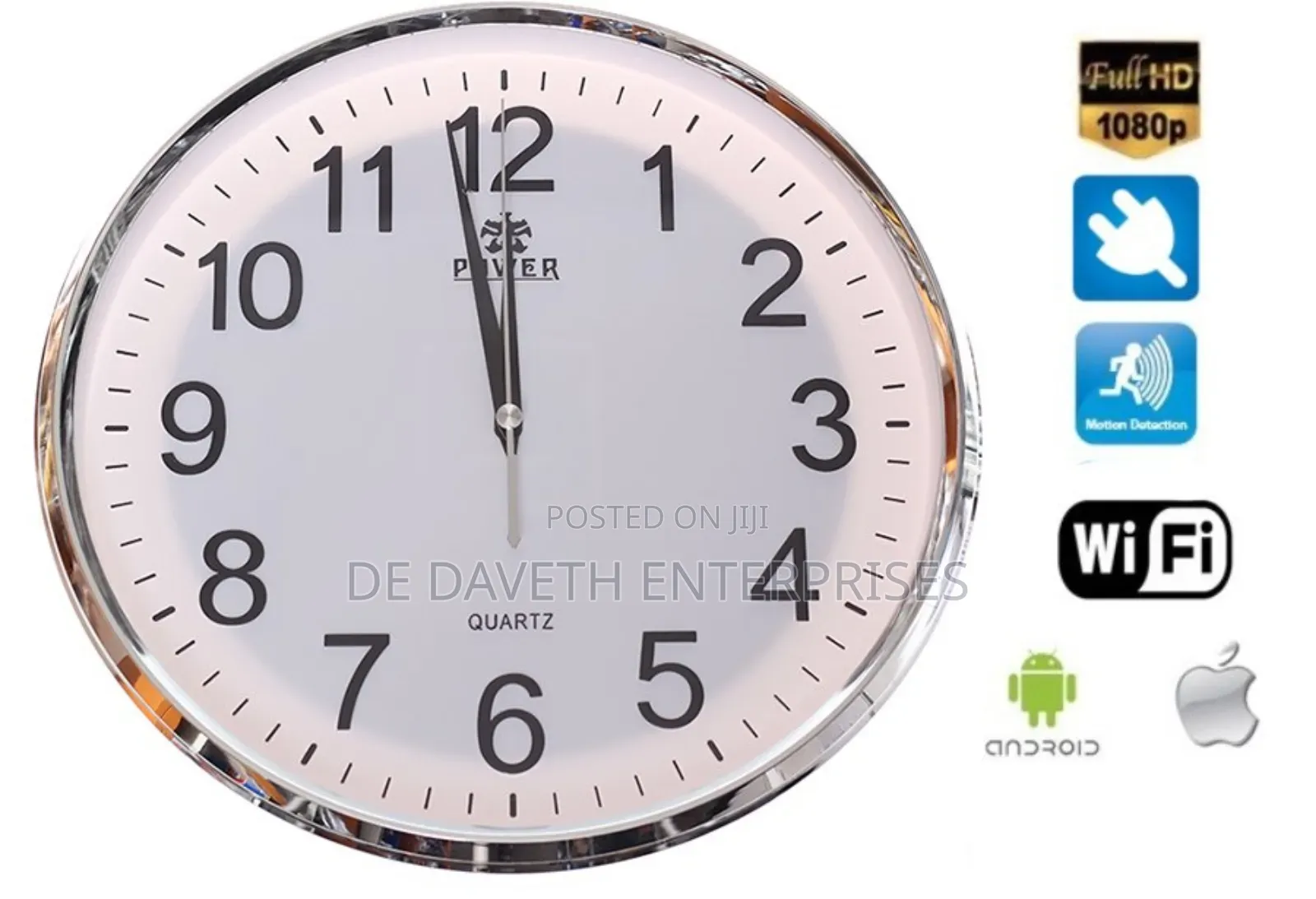 Hd 1080p Surveillance Wall Clock Camera
