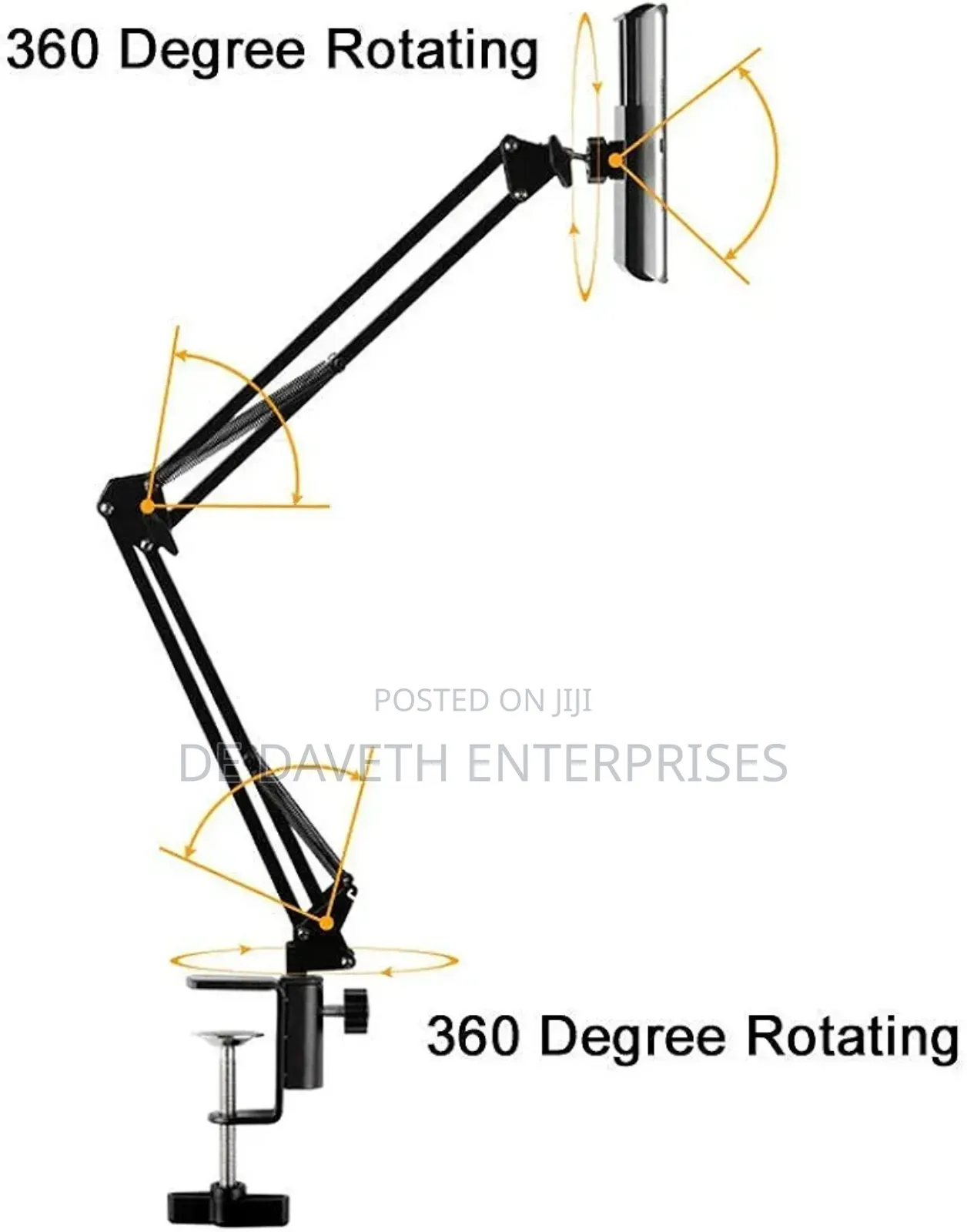Table Clamp Tablet Holder With Extension Boom Spring