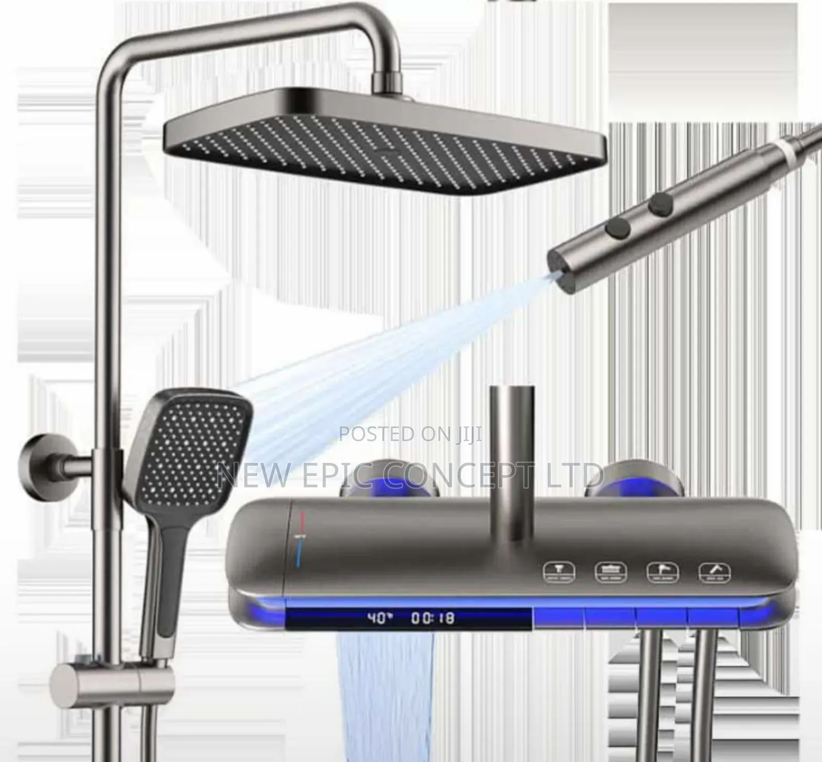 Special Lighting Standing Shower