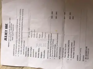 Aplication for a Hotel Job