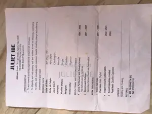 Aplication for a Hotel Job