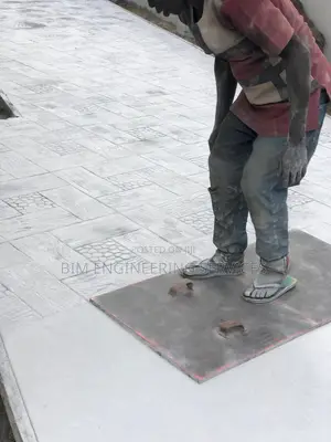 Photo - Waterproof  White Cement Xylene Concrete Floor Stamping