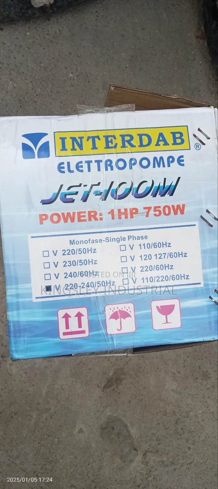 INTERDAB Surface Water Pump 1hp 1yr Warranty