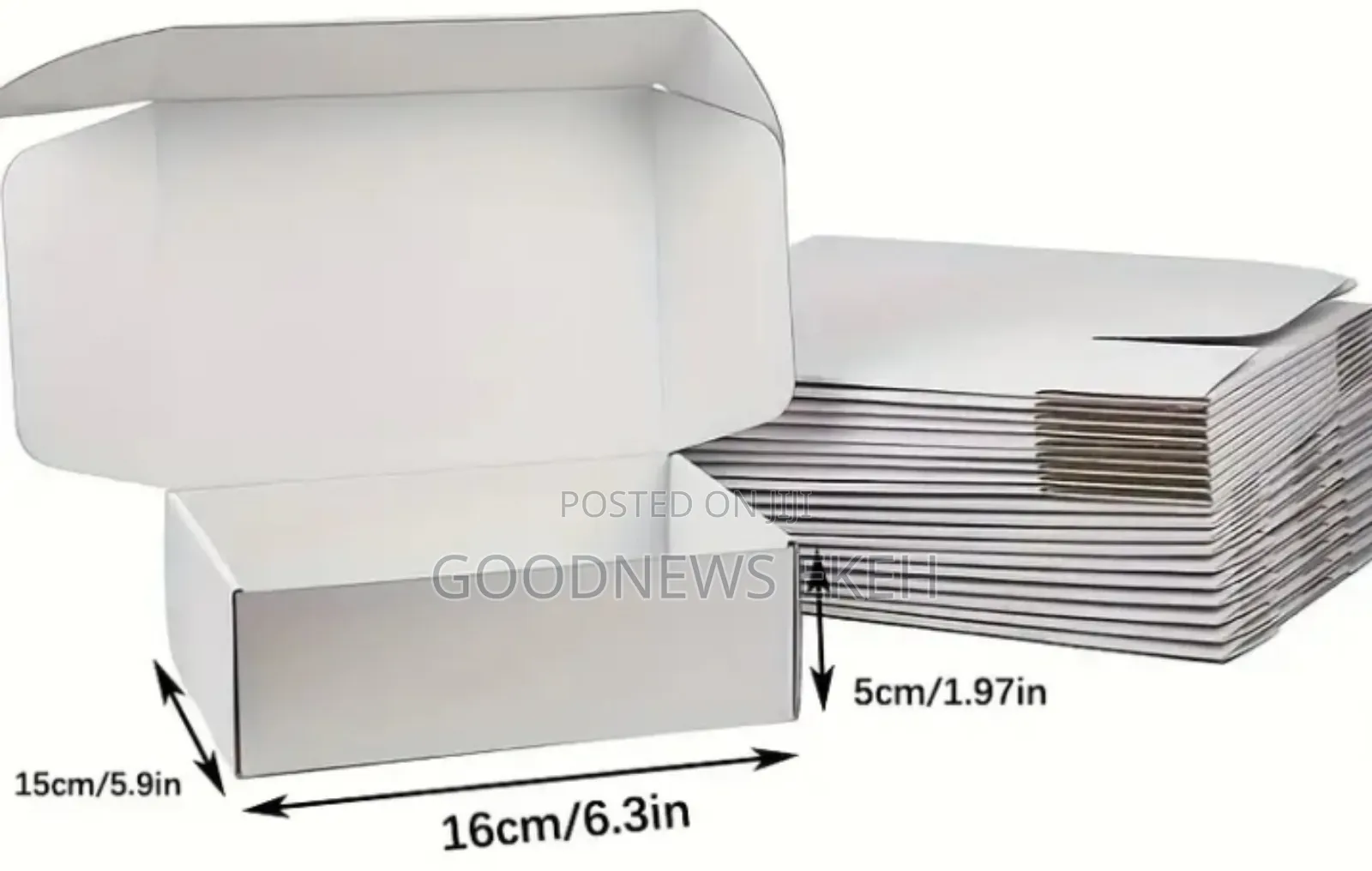 10pcs White Corrugated Cardboard Shipping Boxes