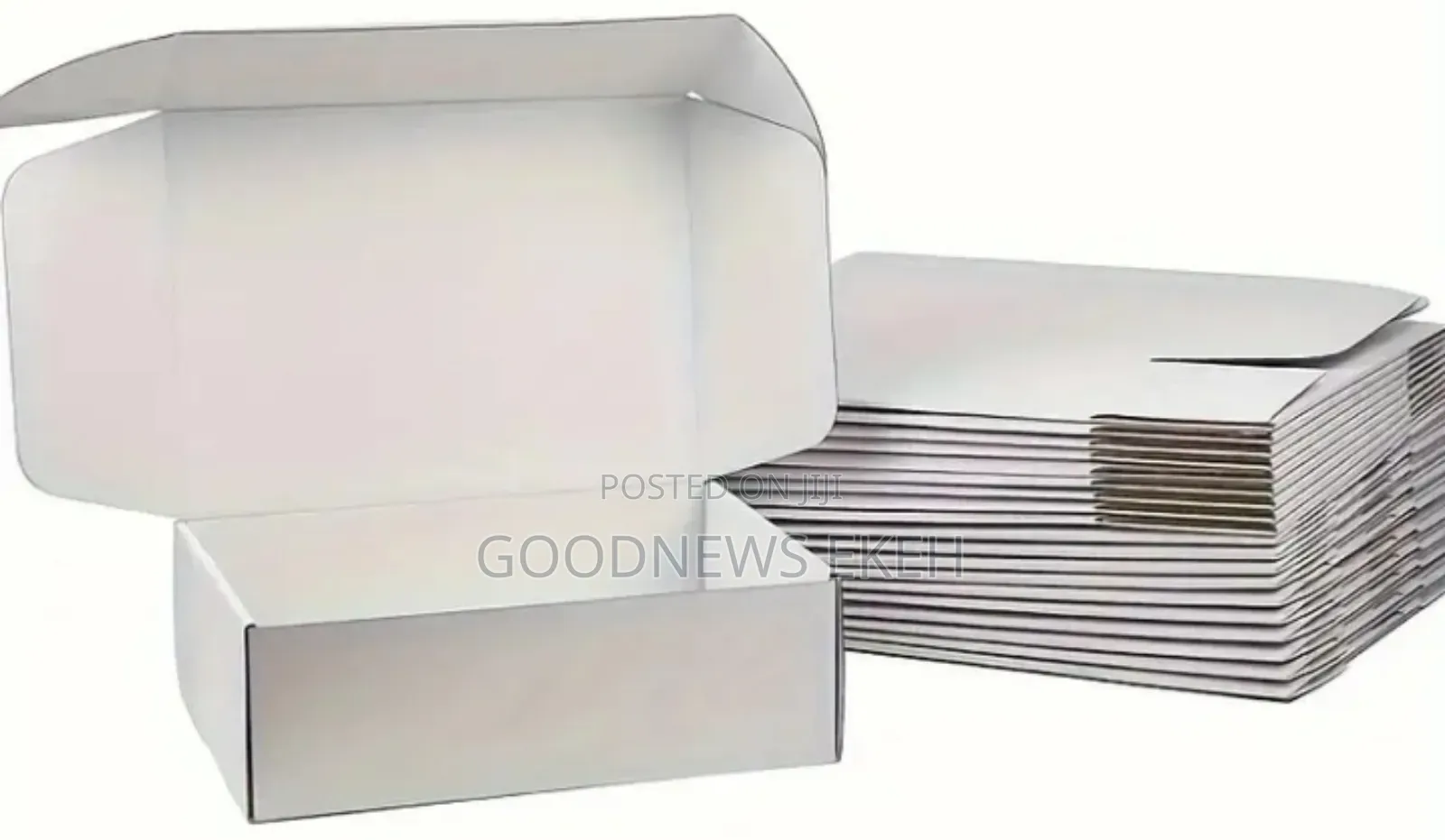 10pcs White Corrugated Cardboard Shipping Boxes