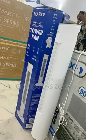 High Quality White 40 Inch Maxi Tower Fan With Remote