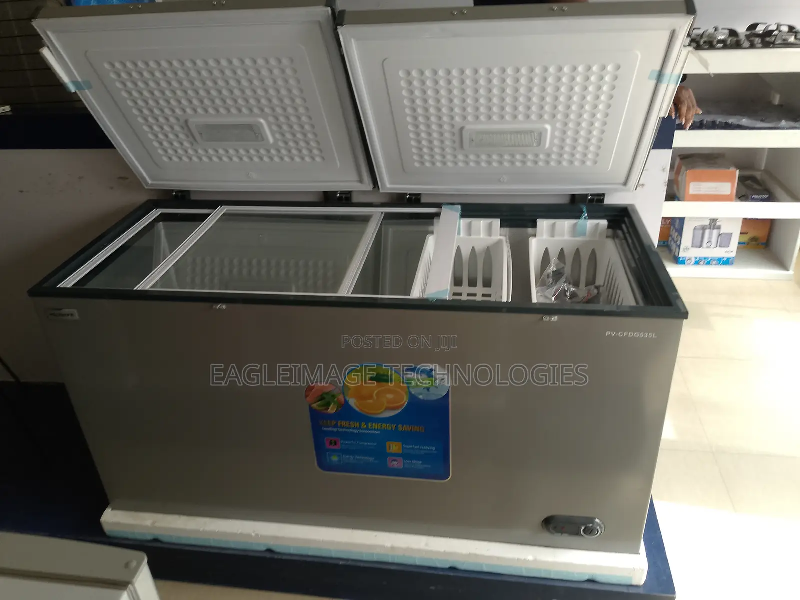 Great Value Polystar 432L Double Chest Freezer(Pv-Cfdg535l)