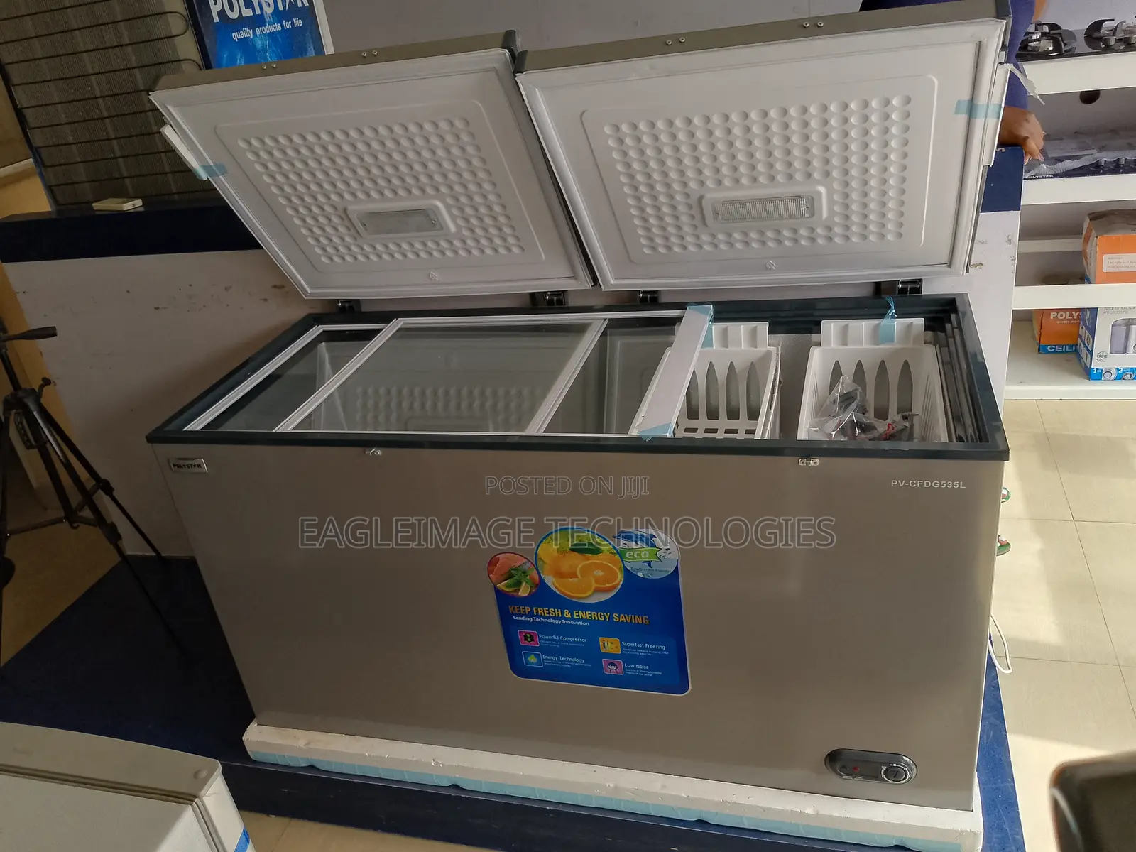 Solid Quality Polystar 432L Double Chest Freezer(Pv-Cfdg535l