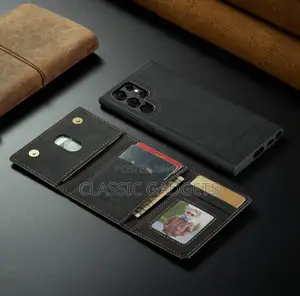 2 in 1 Leather Wallet Back Case for Galaxy S24 Ultra