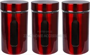 3pcs Glass Storage Canister Set