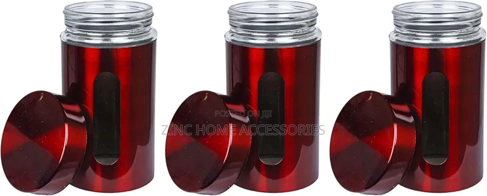 3pcs Glass Storage Canister Set