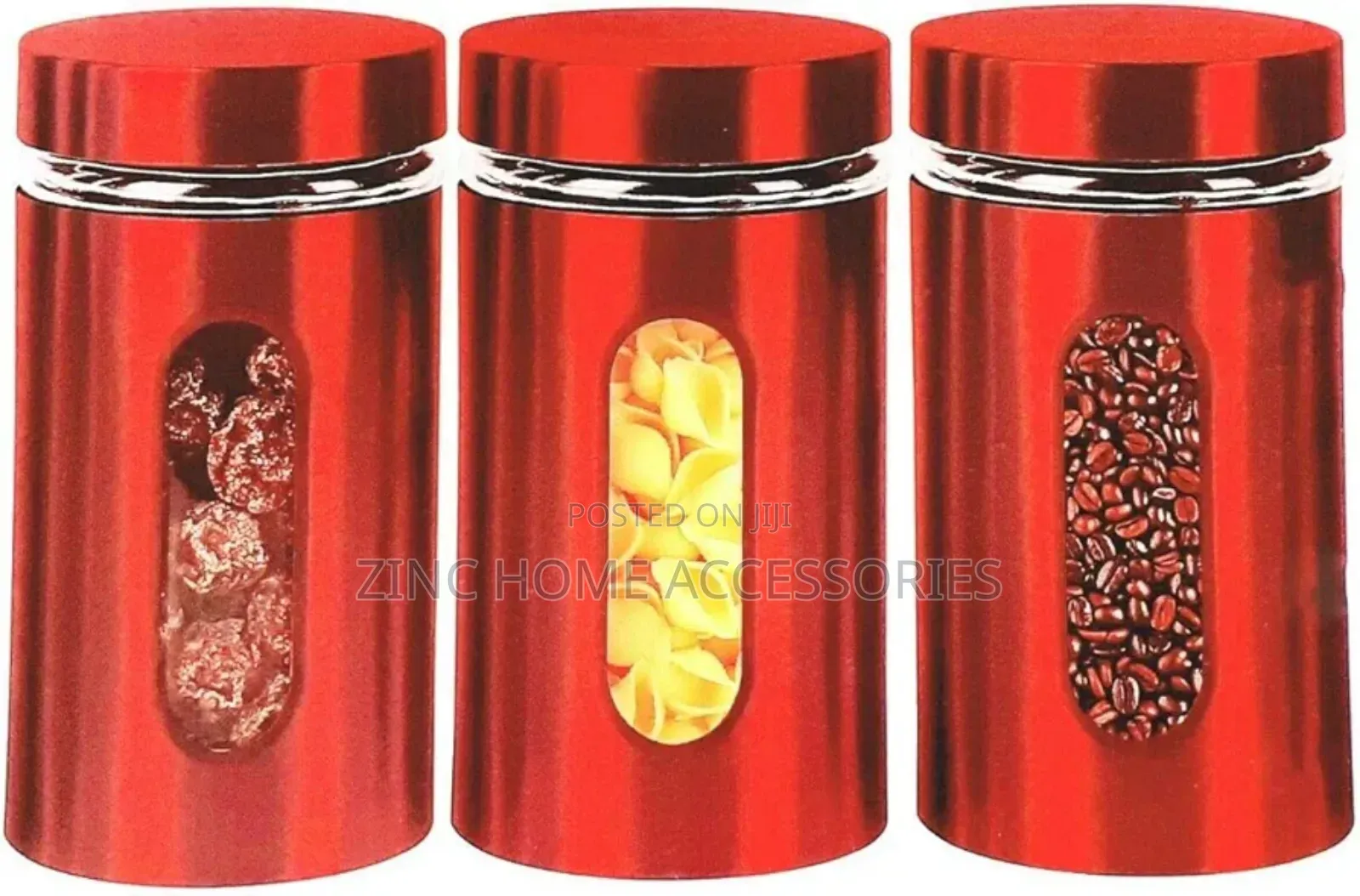 3pcs Glass Storage Canister Set