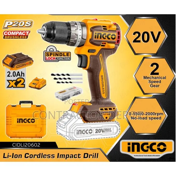 INGCO Compact Brushless Cordless Impact Drill