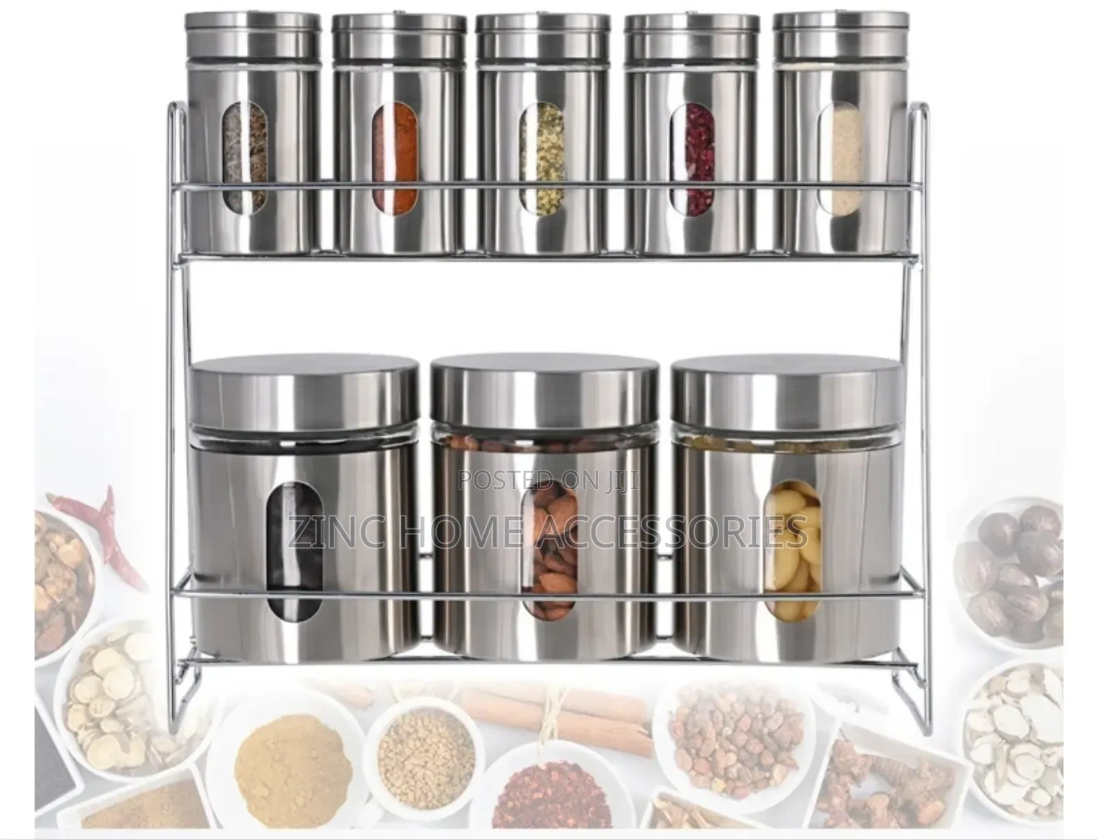 9pcs Glass Storage Jar Set