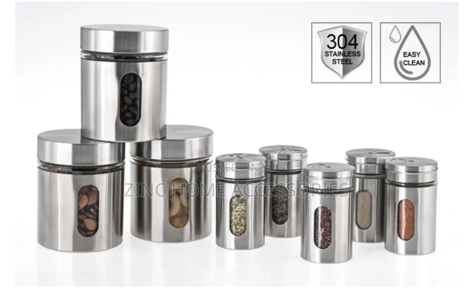 9pcs Glass Storage Jar Set