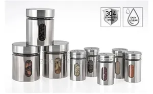 9pcs Glass Storage Jar Set