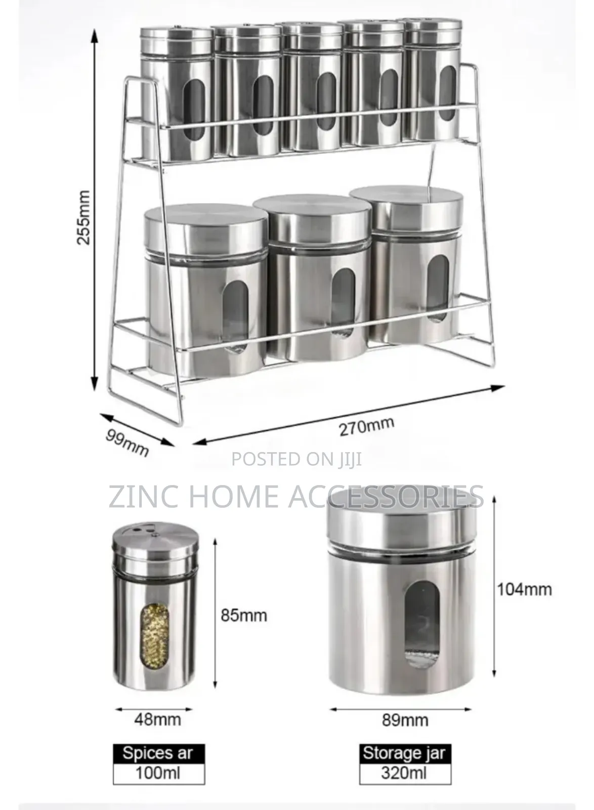 9pcs Glass Storage Jar Set