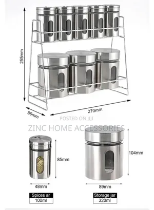 9pcs Glass Storage Jar Set