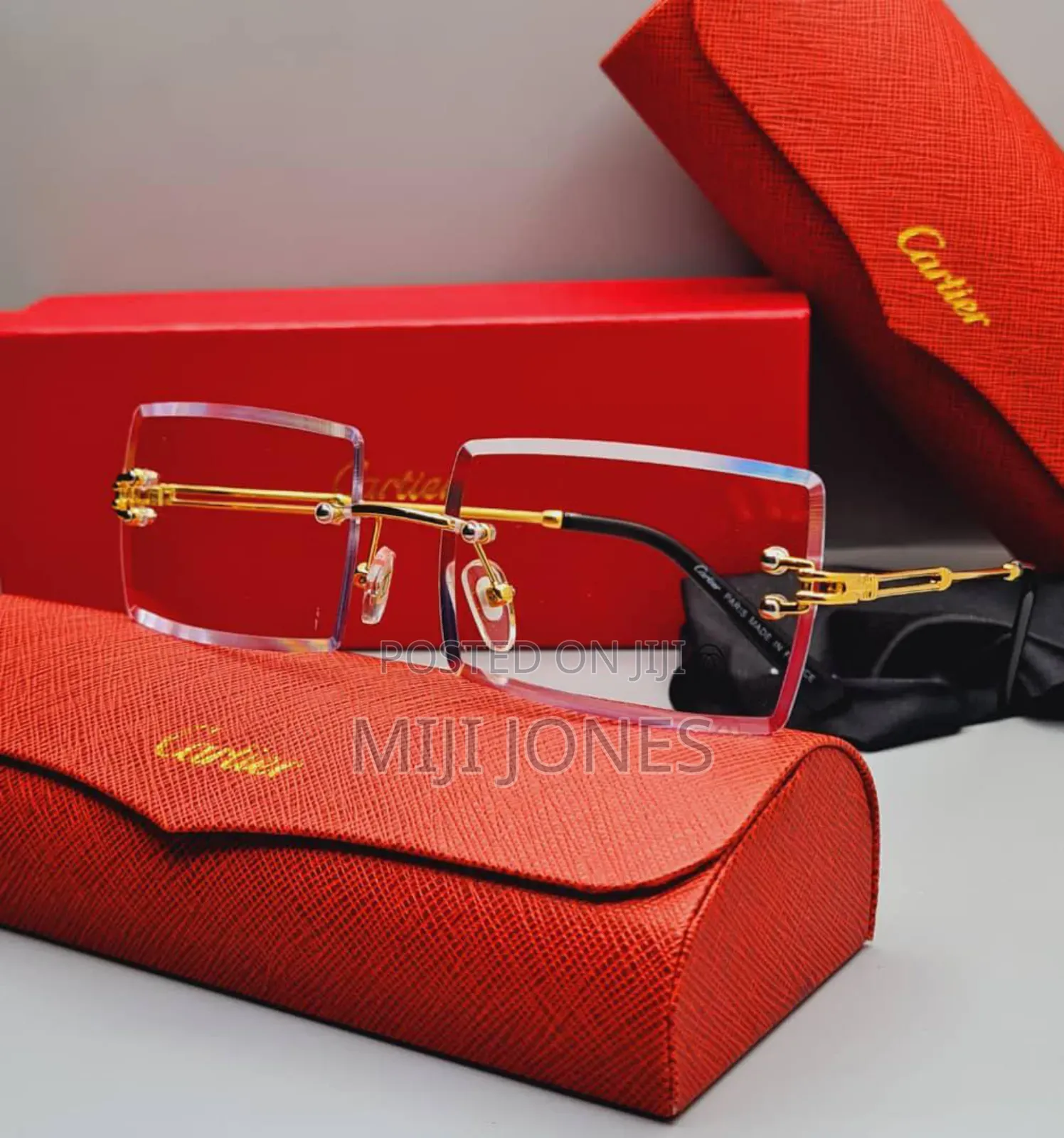 Box Shape Rimless See Through Eyewear
