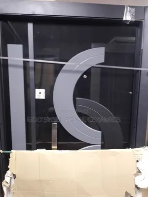 Silver and Dark Black Luxury Door