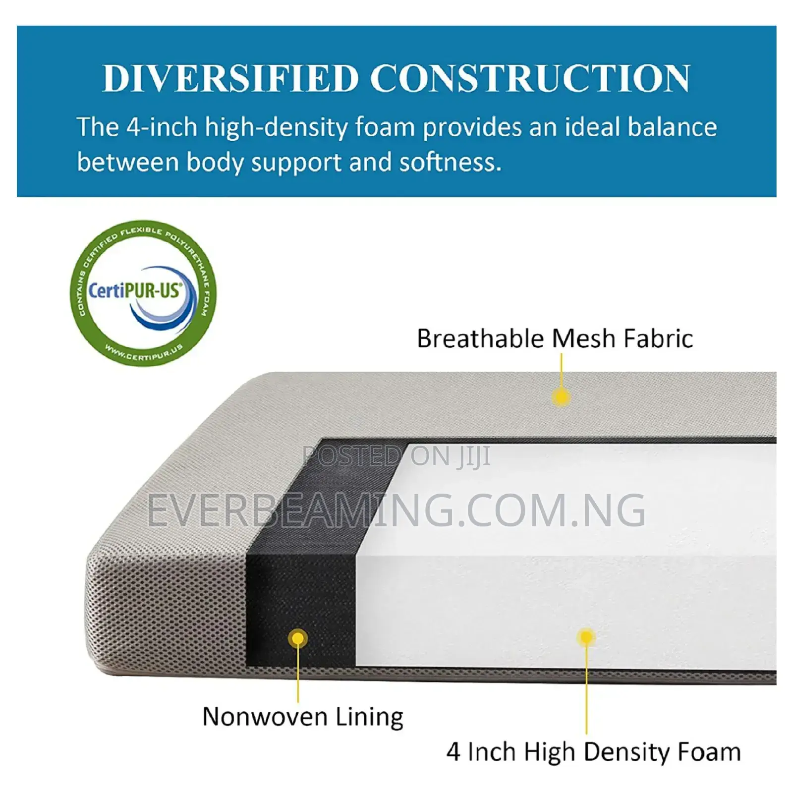 2.3ft Orthopedic Foldable Mattress