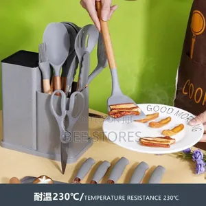 Silicone Spoon Set With Knives and Chopping Board