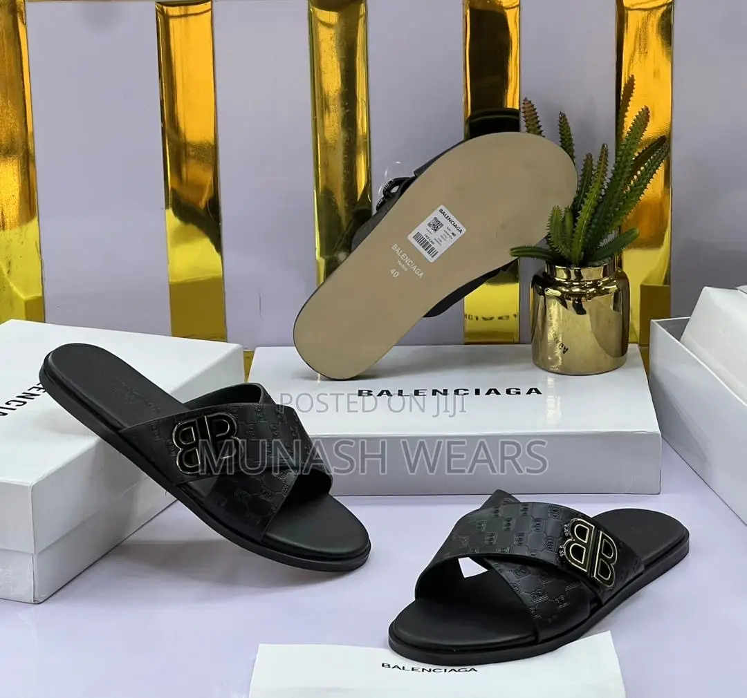 BALENCIAGA Leather Slipers