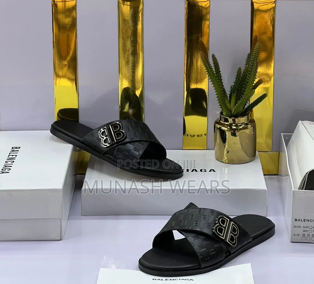 BALENCIAGA Leather Slipers