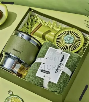 3in1 Gift Set Box With Towel, Fan, Cup