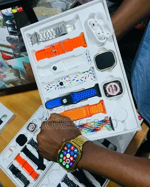 I20 Ultra 3 Max Smart Watch Free Airpod, 7 Straps