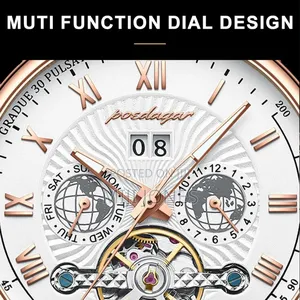Poedagar Automatic Leather Watch