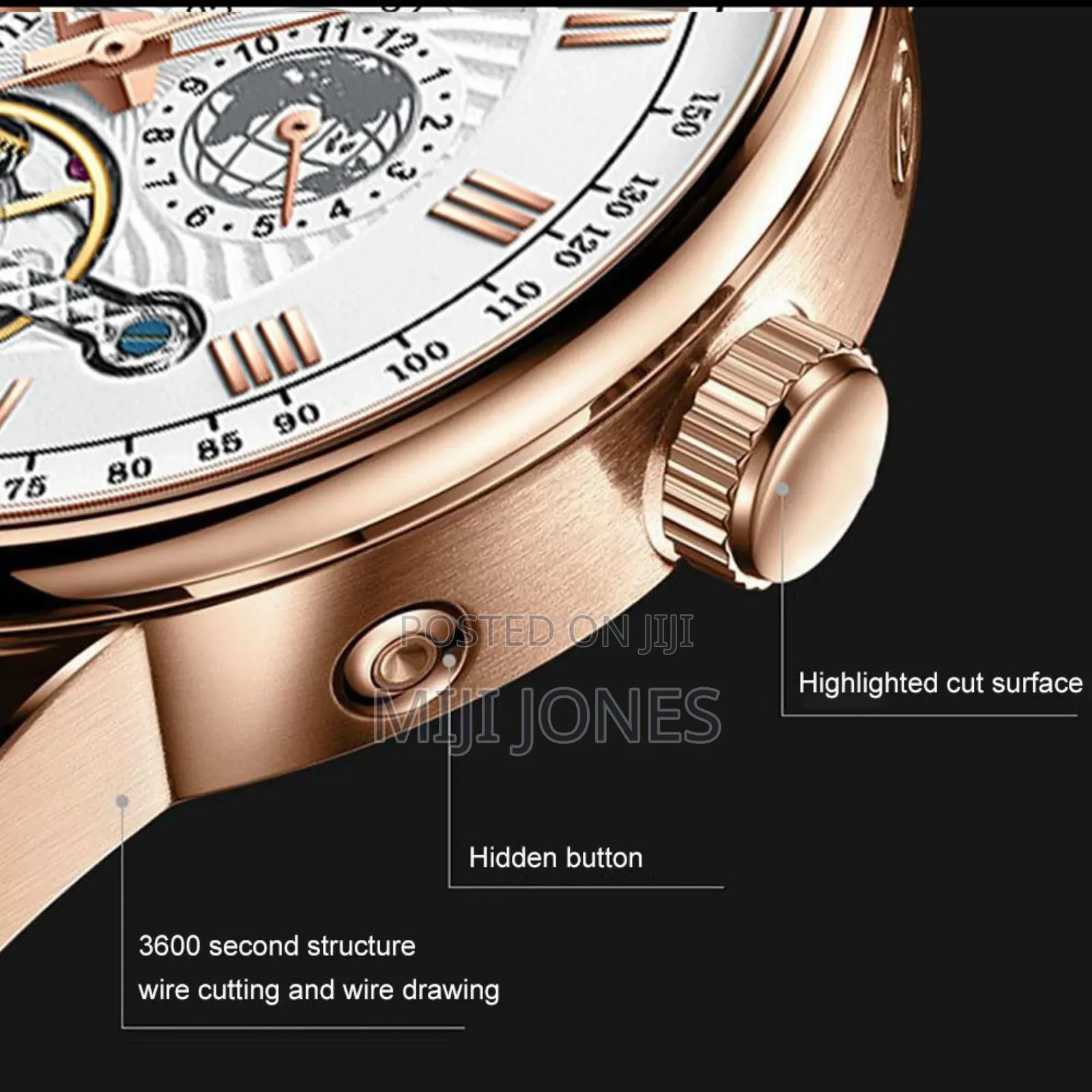 Poedagar Automatic Leather Watch