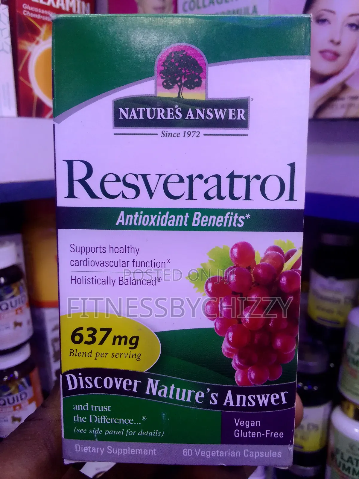 Resveratrol 637mg X 60 Capsules Nature's Answer