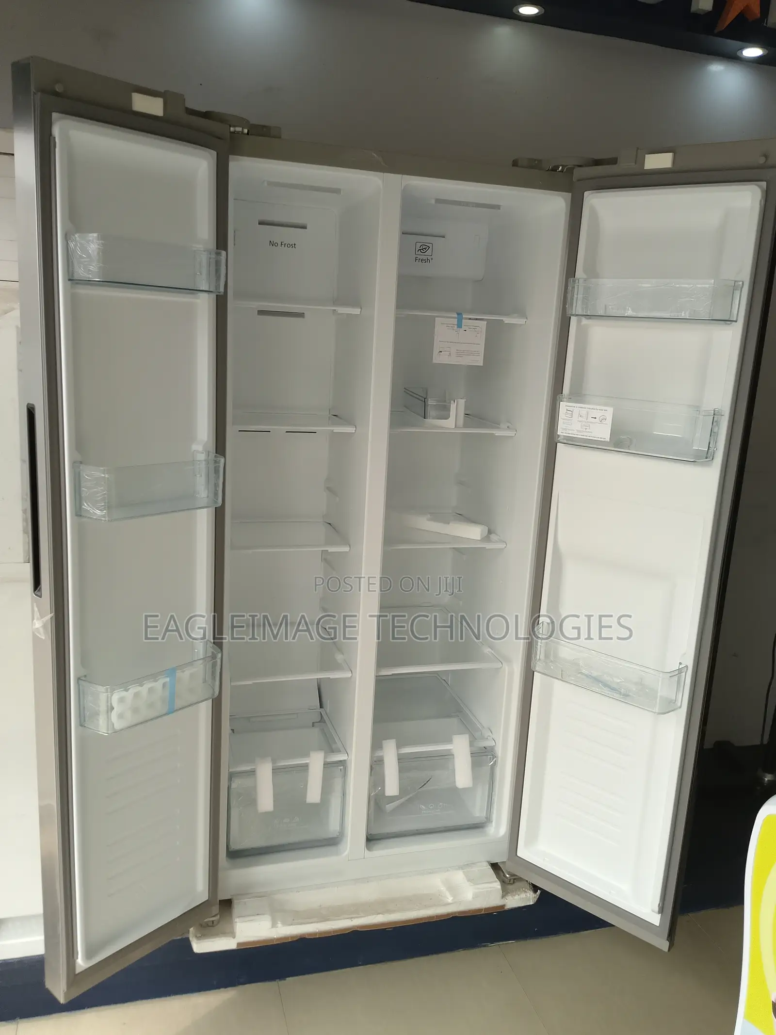 Compact Design Polystar 436L Side by Side Inverter Fridge