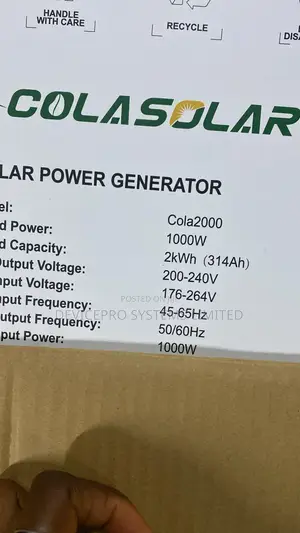 Colasolar Cola2000 Solar Generator