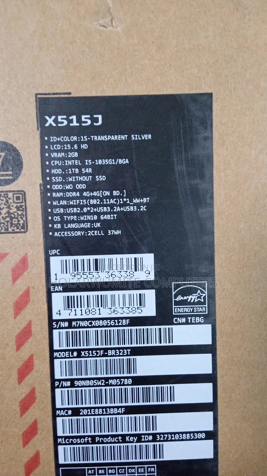 New Laptop Asus 4GB Intel Core i5 SSD 512GB