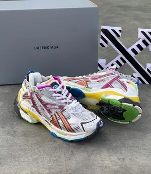 Valencia’S Track Runner Mesh and Faux Leather Multicolored