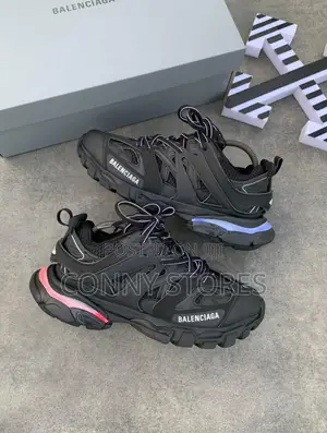 High Quality Balenciaga Track 1 Runner Black LED Light