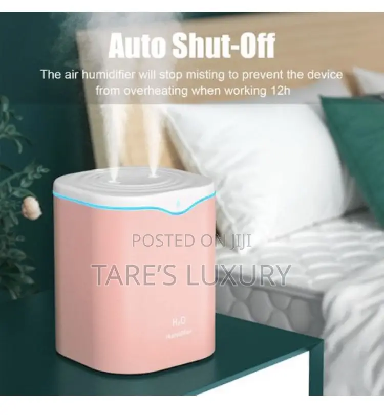 2L Double Spray Humidifiers LED Light Pink