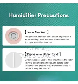 2L Double Spray Humidifiers LED Light Pink
