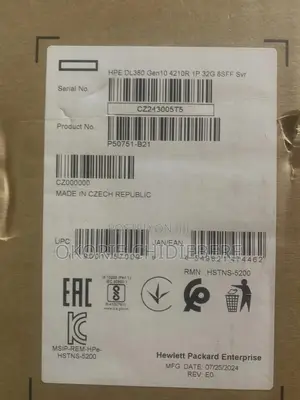 New Server HP ProLiant DL 380 G10 4210R 32GB Intel Xeon HDD 1T