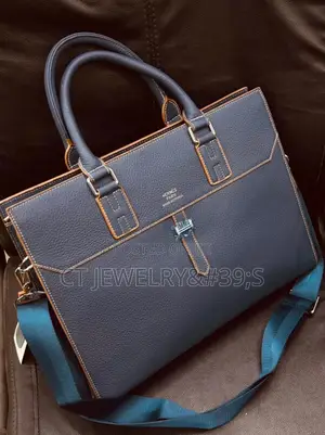 HERMES PARIS Premium Quality Leather Laptop Bags For Men's